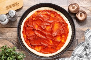 Постная пицца с грибами Постная пицца с грибами