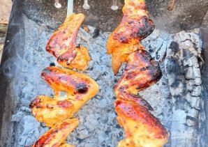 Шашлык из куриных крылышек Шашлык из куриных крылышек