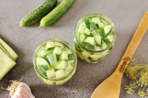 Огурцы кубиками для салатов на зиму