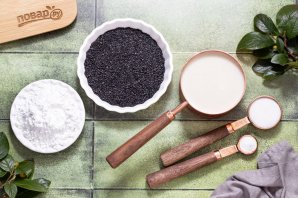 Пудинг с черным кунжутом Пудинг с черным кунжутом