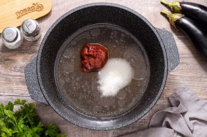 Солянка с баклажанами