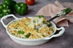 Рисовая запеканка с брокколи Рисовая запеканка с брокколи