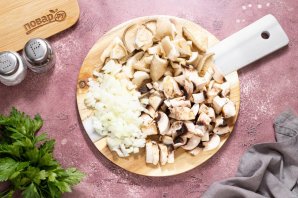 Картофельный пирог с грибами