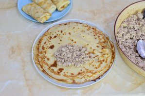 Блинчики с мясом Блинчики с мясом