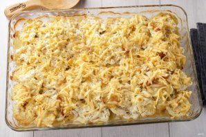 Картошка с мясом и сыром в духовке Картошка с мясом и сыром в духовке