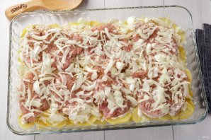 Картошка с мясом и сыром в духовке Картошка с мясом и сыром в духовке