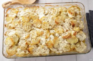 Картошка с мясом и сыром в духовке Картошка с мясом и сыром в духовке