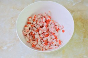 Крабовый салат с огурцом без риса Крабовый салат с огурцом без риса