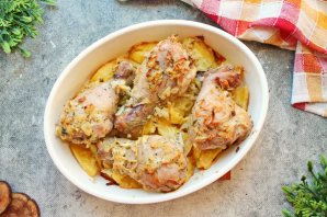 Куриные голени с картофелем Куриные голени с картофелем