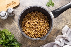 Запеканка из зеленой чечевицы
