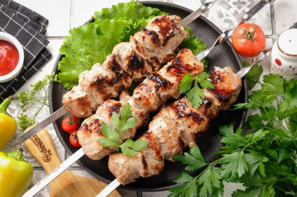 Шашлык из свинины с луком